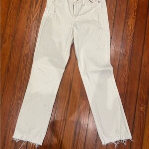 AMO Off-White High-Rise Straight Jeans